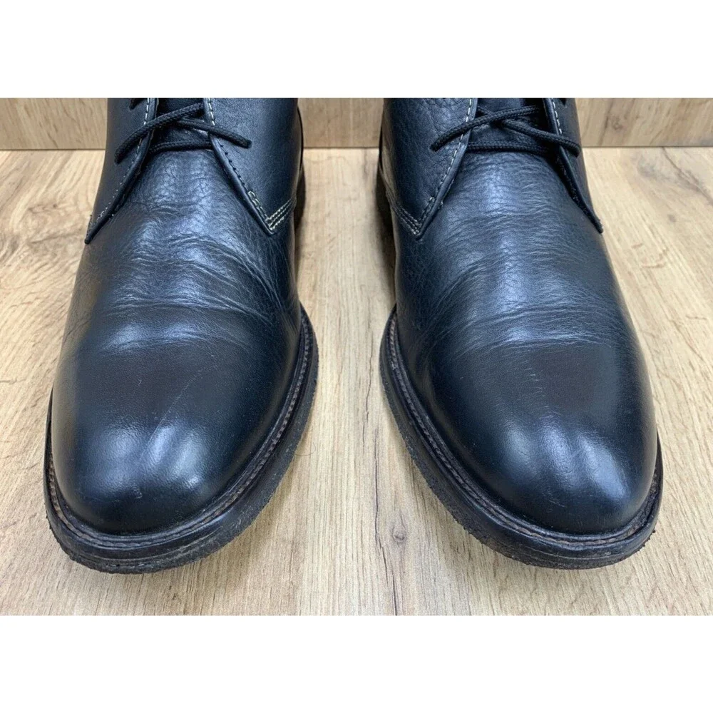 Johnston Murphy Copeland Leather Crepe Sole Chukka Boots Men 9.5 M Black 25-2021